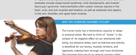 Preventing Overuse Injuries in Instrumentalists